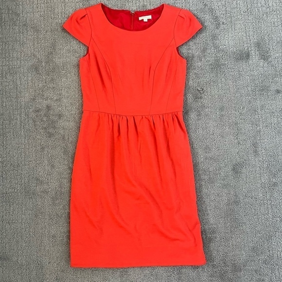 Shoshanna Orange Cap Sleeve Sheath Dress - Picture 1 of 5